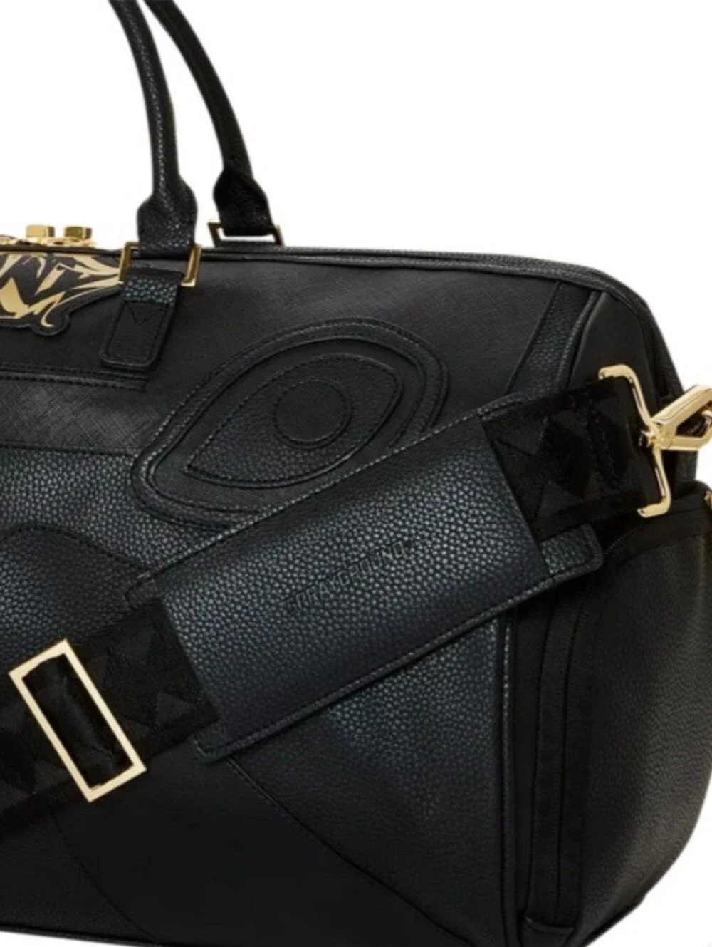 Sprayground Half Graff Gold large Duffle Bag NWT